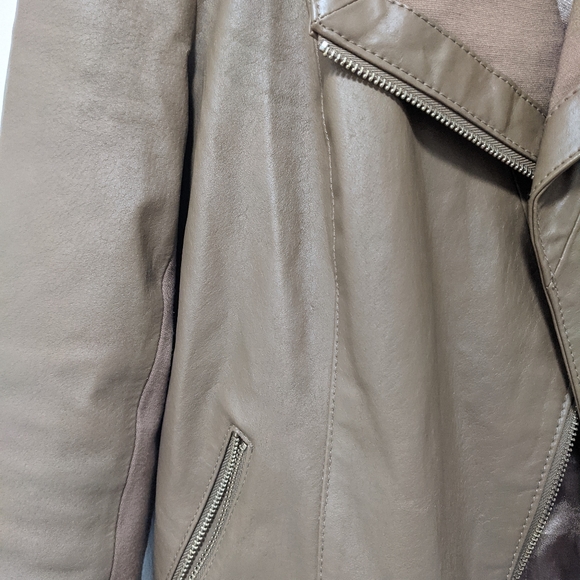 Iman Original leather jacket in coffee, size small - Picture 2 of 6